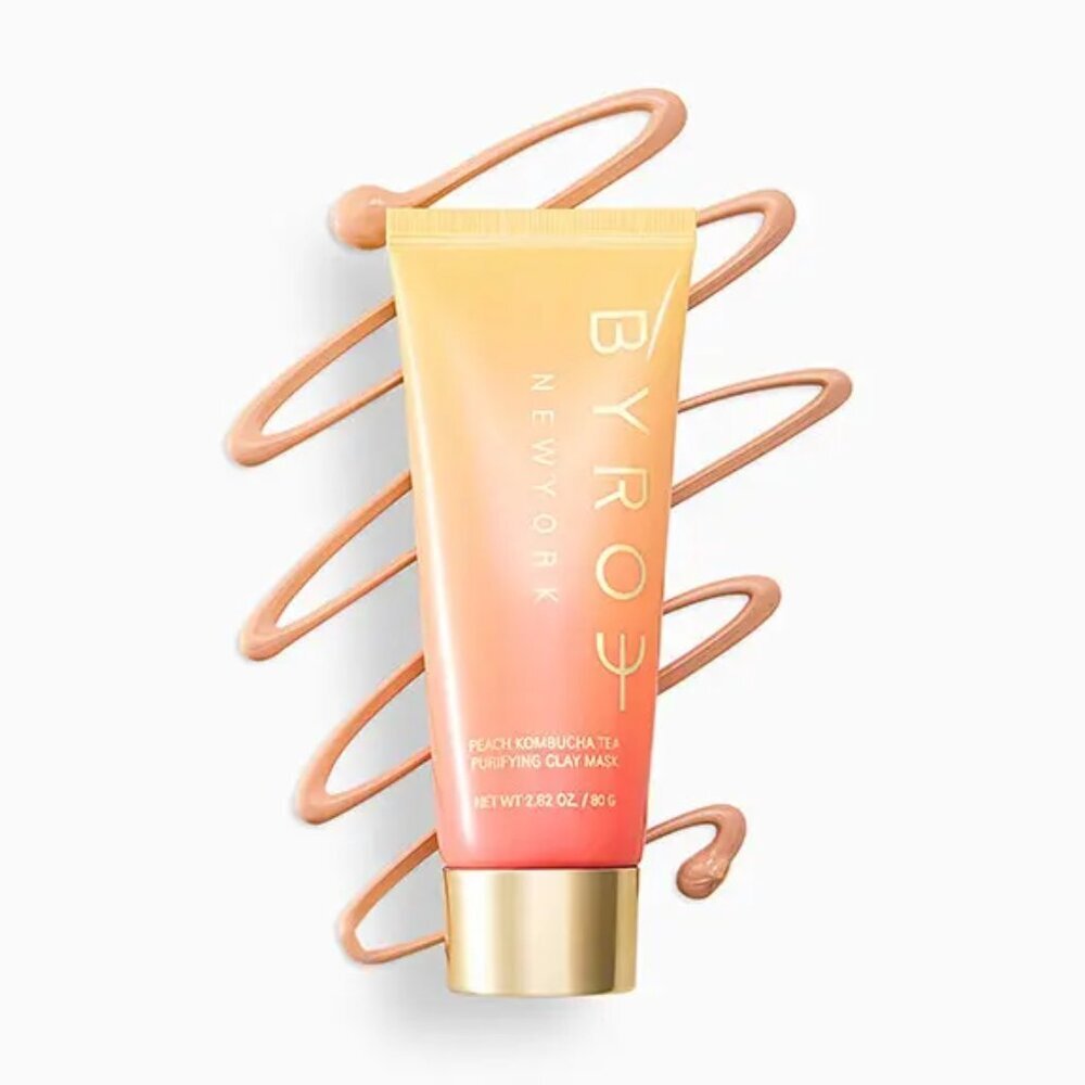 BYROE Peach Kombucha Tea Purifying Clay Mask 80g FULL SIZE